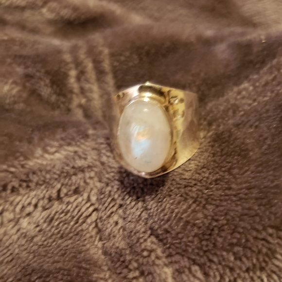 Rainbow Moonstone Ring (925 Solid Sterling Silver) - Picture 11 of 12